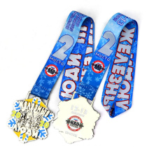 Factory wholesale sublimation custom printed polyester lanyard neck strap fabric ribbon with logo for sports medal